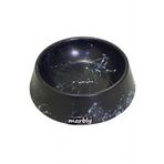 Marbly Black White Mermerit 8 oz Kedi Köpek Mama ve Su Kabı