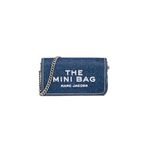 Marc Jacobs Denim Zinciri Mini Çanta, Koyu Yıkama, One Size