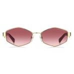Marc Jacobs Kadın Güneş Gözlüğü - Geometrik Altın Metal Çerçeve Pembe Aynalı Degrade Cam Uv400 496/S Noa/3X 55
