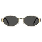 Marc Jacobs Kadın Güneş Gözlüğü - Oval Altın Metal Çerçeve Gri Cam Uv400 Marc 806/S Rhl/Ir 58