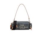 Marc Jacobs Kargo Monogram Omuz Çantası, Güneş Soluk Denim, One Size