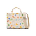 Marc Jacobs The Wild Daisy Canvas Medium Tote Çanta, Beyaz Çoklu