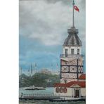 MARCEL SANAT Istanbul Kız Kulesi Pixart Sanat Elmas Mozaik Tablo Diamond Türkiye 38*58