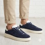 Marco Branchini Marcobranchını Bağcıklı Düz Kalın Taban Erkek Sneaker Ayakkabı 061157M - Lacivert