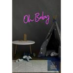 Marco Fresco OHBABYPEM001 Oh Baby Yazılı Pembe Neon Led Tabela – 53X28 Cm Şeffaf Pleksi Dekoratif Aydınlatma