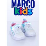 Marco Kids Kız Çocuk Cırtları Işıklı Fileli Spor Ayakkabı 26Y905 - Beyaz