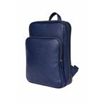 Marco Lucci Hakiki Deri Lacivert Erkek Sırt Çantası, Unisex Günlük Kullanım, 35x23x10 cm