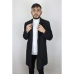 Marco Muratti Fistan Store Erkek Ceket Yaka Klasik Kesim Rahat Kalıp Kışlık Uzun Kaşmir Kaban - Lacivert - 52