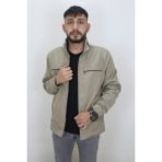 Marco Muratti Fistan Store Erkek Hakim Yaka Spor Kesim Normal Kalıp Fermuar Kapamalı Yazlık Mont - Koyu Bej