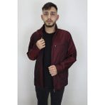 Marco Muratti Fistan Store Erkek Hakim Yaka Spor Kesim Normal Kalıp Fermuar Kapamalı Yazlık Mont - XL - Bordo