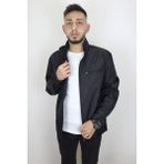 Marco Muratti Fistan Store Erkek Hakim Yaka Spor Kesim Normal Kalıp Fermuar Kapamalı Yazlık Mont - XL - Siyah
