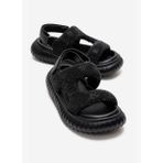 Marcokids Kız Çocuk Siyah Günlük Taş Baskılı Sandalet Filet