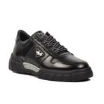 Marcomen 152-19503 Siyah Hakiki Deri Erkek Sneaker Ayakkabı