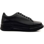 Marcomen 20032 Erkek Hakiki Deri Kalın Taban Sneaker Ayakkabı SİYAH 43