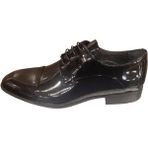 Marcomen 9423 Küçük Numara Klasik Deri Erkek Ayakkabı - Siyah Rugan - 38