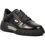 MARCOMEN Ayakmod Siyah Haki Deri Erkek Sneaker
