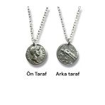 Marcus Aurelius Figürlü Roma Para (Sikke) Kolye – Çift Taraflı – 1 Adet – 60 Cm Zincirli Metal Kolye