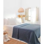 Mare %100 Pamuklu Mavi Waffle Pike Çift Kişilik 230x245 7500A - 230 x 245 cm