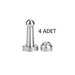 Marelli 4 ADET 8 cm Güçlü Mıknatıslı Kapı Tamponu Kapı Tutucu Stoper (Mobilya Kapı Arkası-Vidalı-Metal)