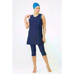 MARESİVA 0597-zen Büyük Beden Kolsuz Kısa Taytlı Havuz Mayo 3Xl-4Xl-5Xl-6Xl