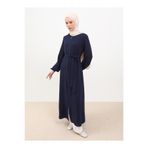 MARFİM KADIN TESETTÜR DÜZ TAM BOY KEMERLİ FERMUARLI AEROBİN FERACE