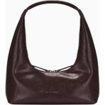 Marge Sherwood Koyu Kahverengi Hobo Omuz Çantası, Parlak Deri ve 1990’LAR Ilhamlı Minimalist Tasarım