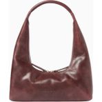 Marge Sherwood Small Hobo Omuz Çantası, Yıkamalı Bordo Deri ve Zarif Minimalist Tasarım