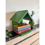 Marghe Ahşap Kitaplık – Pinterest Design, Hazır Monte, Görünmez Vida - Yeşil