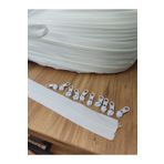 MarginTex Beyaz T10 Şerit Fermuar - Metrelik Fermuar 10 Metre 10 Başlık