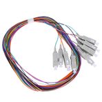 Marhynchus 12 Çekirdekli Çok Modlu Fiber Pigtail Kablo, SC/UPC, 1,2m, PVC Kabuk, Taşıyıcı Sınıf Seviyesi, Tak Ve Çalıştır, Optik Fiber Yerel Alan Ağları Için, Fiber İletişim Sistemleri