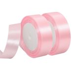 MARICATO 2 rulo saten bant, pembe, 20 mm pembe kurdele bandı, dekoratif bant, hediye bandı, geniş, kurdele bandı, düğün, vaftiz hediye paketi, dekorasyon, parti, doğum günü bandı