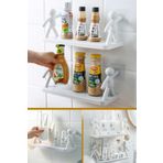 Maridet Kendinden Yapışkanlı Craft Banyo Rafı Baharatlık Mutfak Organizer Duvara Monte Raf Düzenleyici 2 Ade