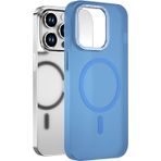MarieLou Berlin Ultra İnce Anti Sarı Kılıf | iPhone 15 | 15 Plus | 15 Pro I 15 Pro Max | Apple MagSafe Aksesuarları ile Uyumlu I Buzlu Mat (Mavi, 15 Plus)