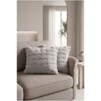 Mariesse Home 2'li Bubble Tavşan Tüyü Kumaş Yastık Ultra Yumuşak Peluş Dekoratif Yastık Kırlent Kılıfı (43x43)