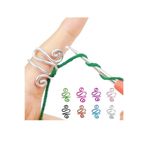 MarifetDükkan YILAN MODEL METAL ÖRGÜ YÜZÜK - AYARLANABİLİR ÖRGÜ İPLİK AYIRICI - METAL TIĞ YARDIM APARATI - İPLİK GERGİNLİK APARATI / 1 ADET