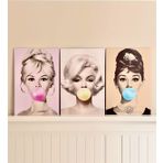 Marilyn Monroe Tasarımlı Duvar Panosu 3'lü Set