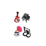 marimari 4 adet crocks terlik süsü müzik