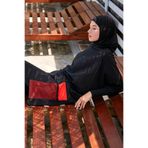 Marina Swimwear Tam Kapalı Tesettür Mayo Takımı Düz Siyah Paraşüt Kumaş 4 Parça – M2323