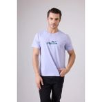 Marıne Tee™ Deniz Temalı Ribana Bisiklet Yaka Pamuk T-Shirt - Mavi