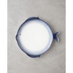 Marinova Porselen Pasta Tabağı 23 cm Mavi-Beyaz - Beyaz - Mavi