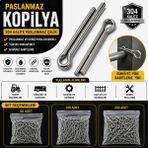 Marinox 2mm Paslanmaz Krom Kopilya 304 – Emniyet Pimi – Sabitleme Pimi – Endüstriyel Kullanım - 2 x 20 - 250 Adet