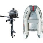 Marinport 2.30 Alüminyum Taban Şişme Bot + Yamaha 2.5 Hp Deniz Motoru - Gri