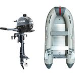 Marinport 3.00 Alüminyum Taban Şişme Bot + Yamaha 2.5 Hp Deniz Motoru - Gri