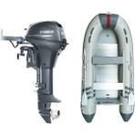 Marinport 3.00 Alüminyum Taban Şişme Bot + Yamaha 9.9 Hp Deniz Motoru - Gri
