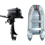 Marinport 3.30 Ahşap Taban Şişme Bot + Suzuki 6 Hp Deniz Motoru - Gri