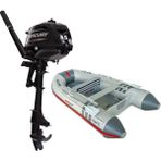 Marinport 300 Ahşap Tabanlı Şişme Bot + Mercury 3.5 Hp Deniz Motoru - Gri