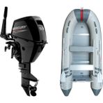 Marinport 4.30 Ahşap Taban Şişme Bot + Mercury 9.9 Hp Deniz Motoru - Gri