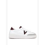 Mario Valentino Kadın Hakiki Deri Beyaz/Bordo Sneakers & Spor Ayakkabı