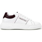 Mario Valentino Unisex Hakiki Deri Beyaz/bordo Sneakers & Spor Ayakkabı 1040 95S3909 Ayk SK25-26 Whıte/bordeaux - Beyaz - Bordo