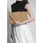 Marjin Kadın El Örgüsü Mıktanıs Kapama Clutch & Portföy El Çantası Zolyan Bej Hasır - Bej - Hasır